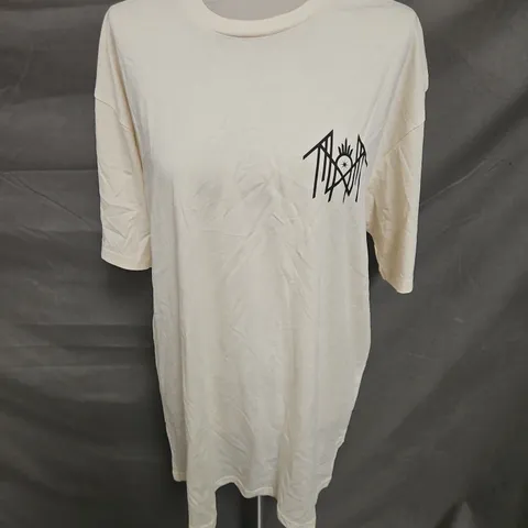 SLEEP TOKEN BACK PRINT TSHIRT IN CREAM SIZE XL