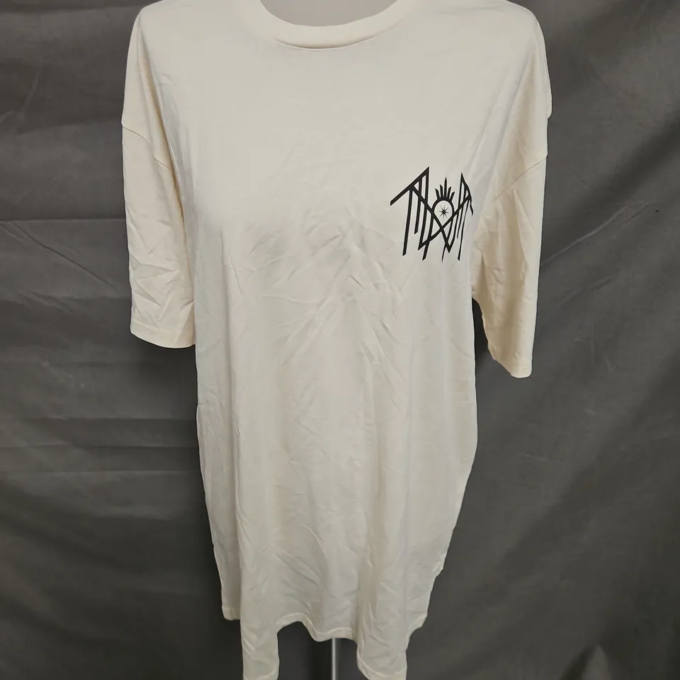 SLEEP TOKEN BACK PRINT TSHIRT IN CREAM SIZE XL