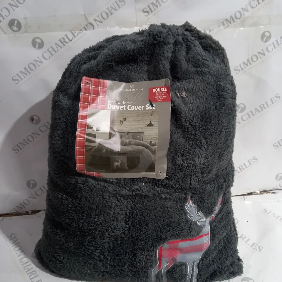 GAVEND CAVAILIA DUVET COVER IN GREY - DOUBLE