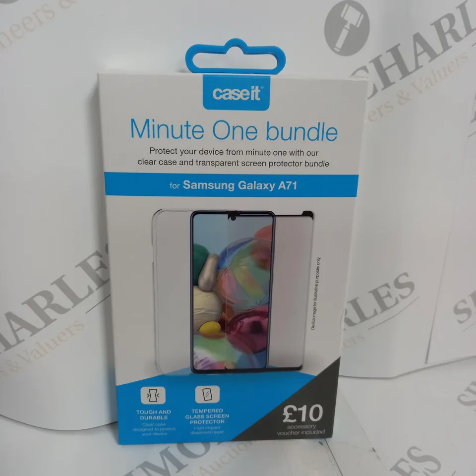 APPOXIMATELY 160 MINUTE ONE CLEAR CASE AND TRANSPARENT SREEN POTECTOR BUNDLE FOR SAMSUNG A71