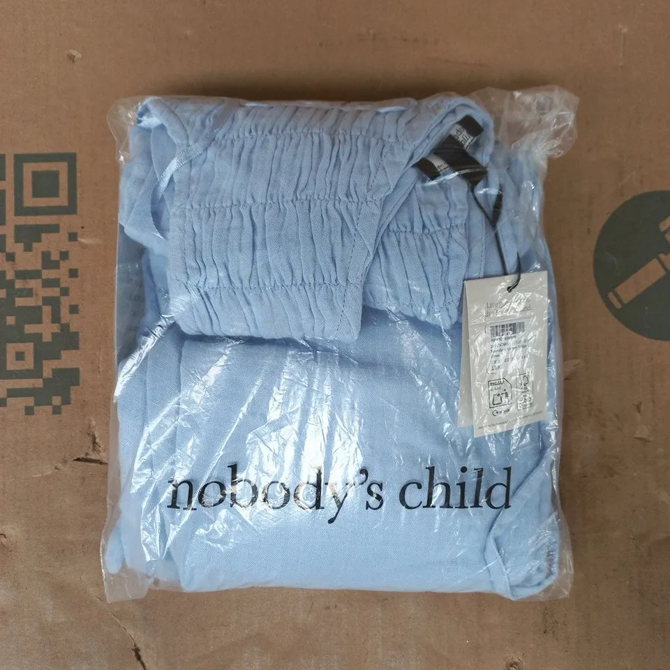 BAGGED NOBODY'S CHILD SLEEVELESS AUDREY MIDAXI DRESS IN LIGHT BLUE SIZE UK 6