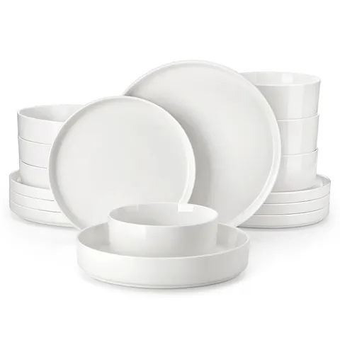 BOXED MALACASA 16 PIECE PORCELAIN CHINA DINNERWARE SET  SERVICE FOR 4 (1 BOX)