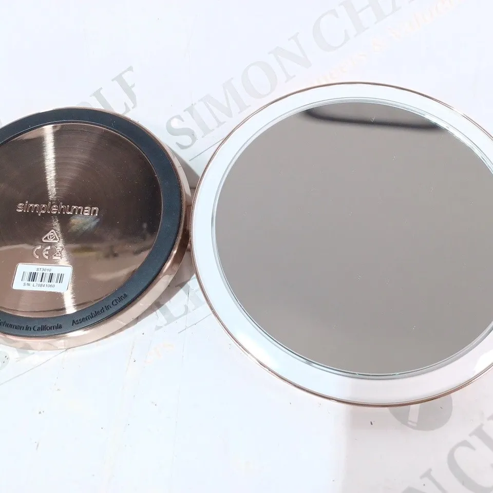 SIMPLEHUMAN SENSOR MIRROR FOLD ROSE GOLD 10X MAG