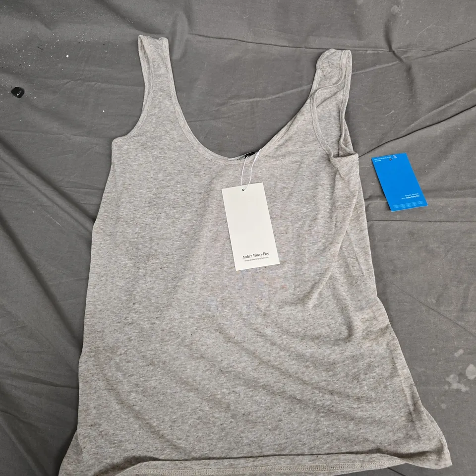 ATELIER NINETY FIVE GREY SLEEVELESS TANK TOP – WOMEN’S, UK SIZE S