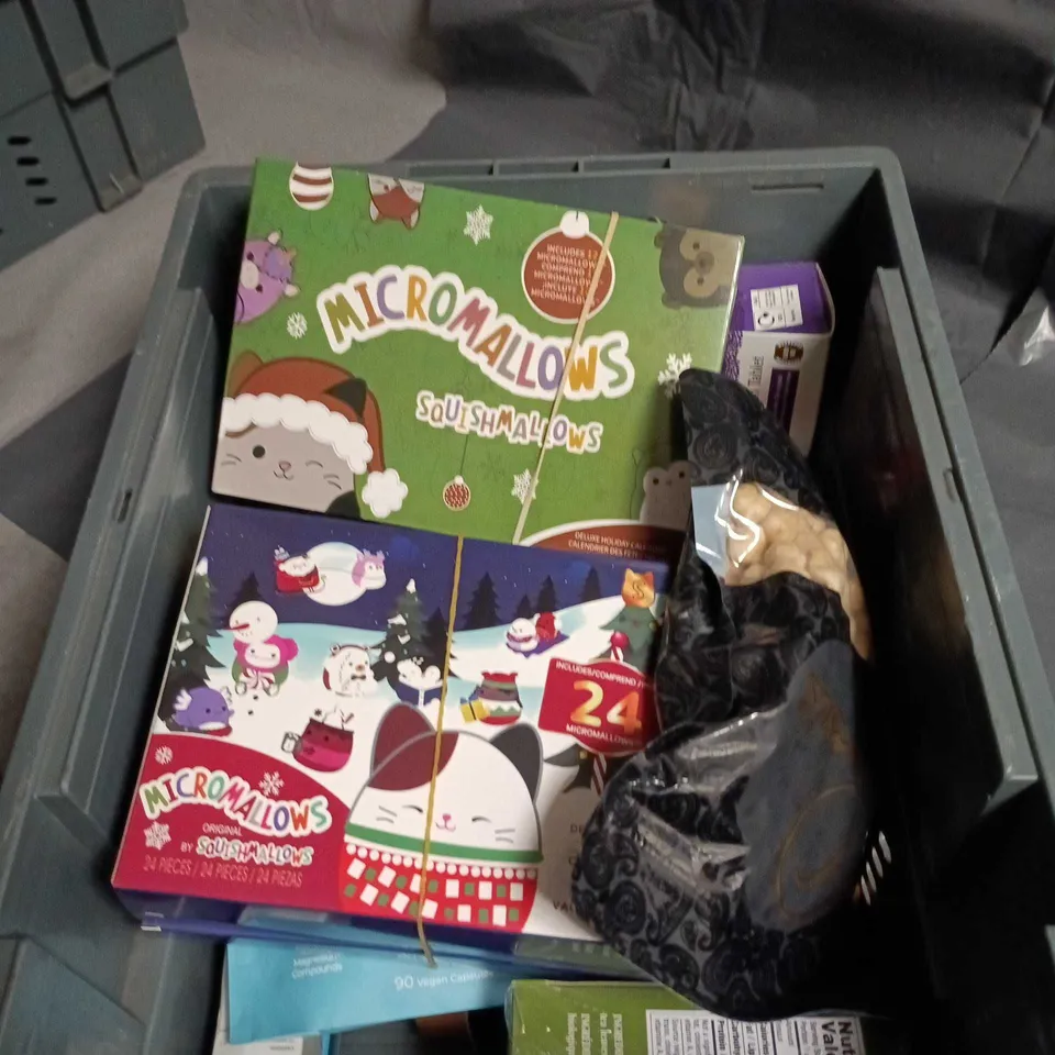 APPROXIMATELY 15 ASSORTED FOOD AND DRINK ITEMS INCLUDING PREMIUM HAGGIS , ORGANIC GREEN TEA AND SKITTLES