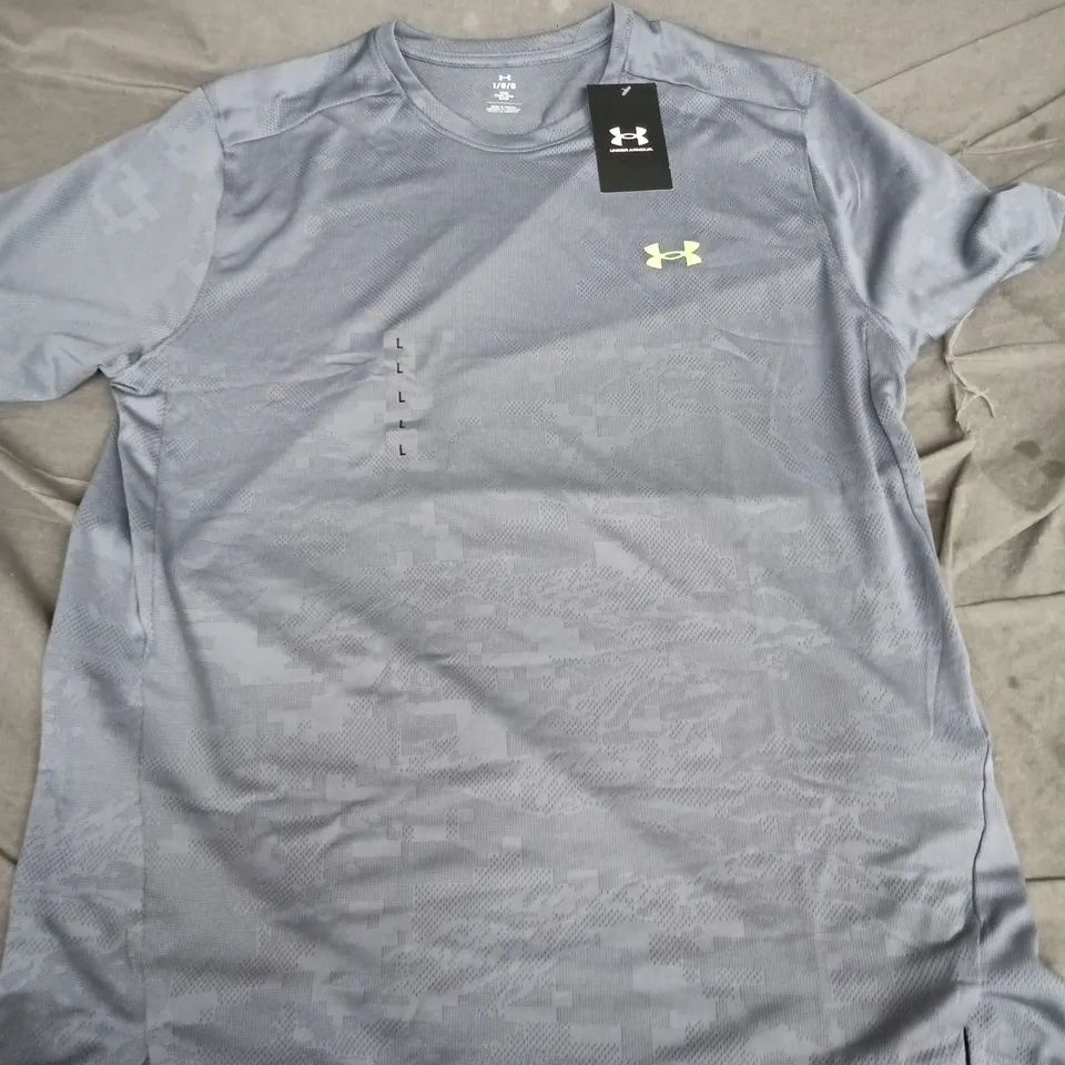 UNDER ARMOUR MEN'S UA TECH VENT JACQUARD SS T-SHIRT - GREY, UK L (LG)