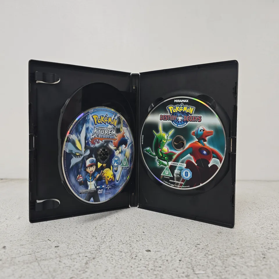 POKÉMON 3-MOVIE DVD SET - POKÉMON 4 EVER, KYUREM THE SWORD OF JUSTICE, DESTINY DEOXYS