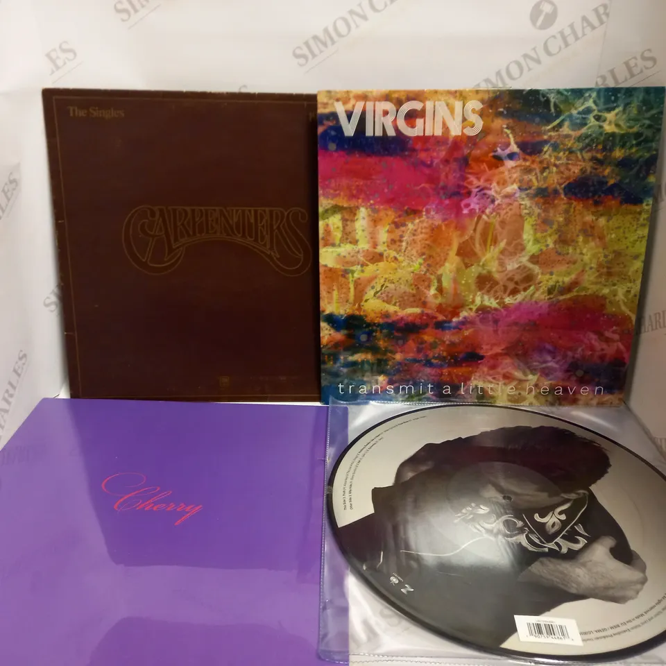 LOT OF 12 VINYL RECORDS, TO INCLUDE MARK RONSON, THE CARPENTERS, VIRGINS, ETC