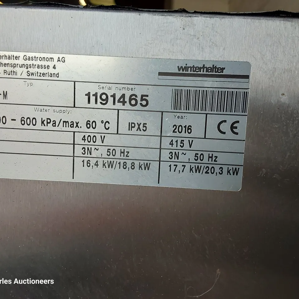 WINTERHALTER COMMERCIAL PASS THROUGHT DISHWASHER UF-M