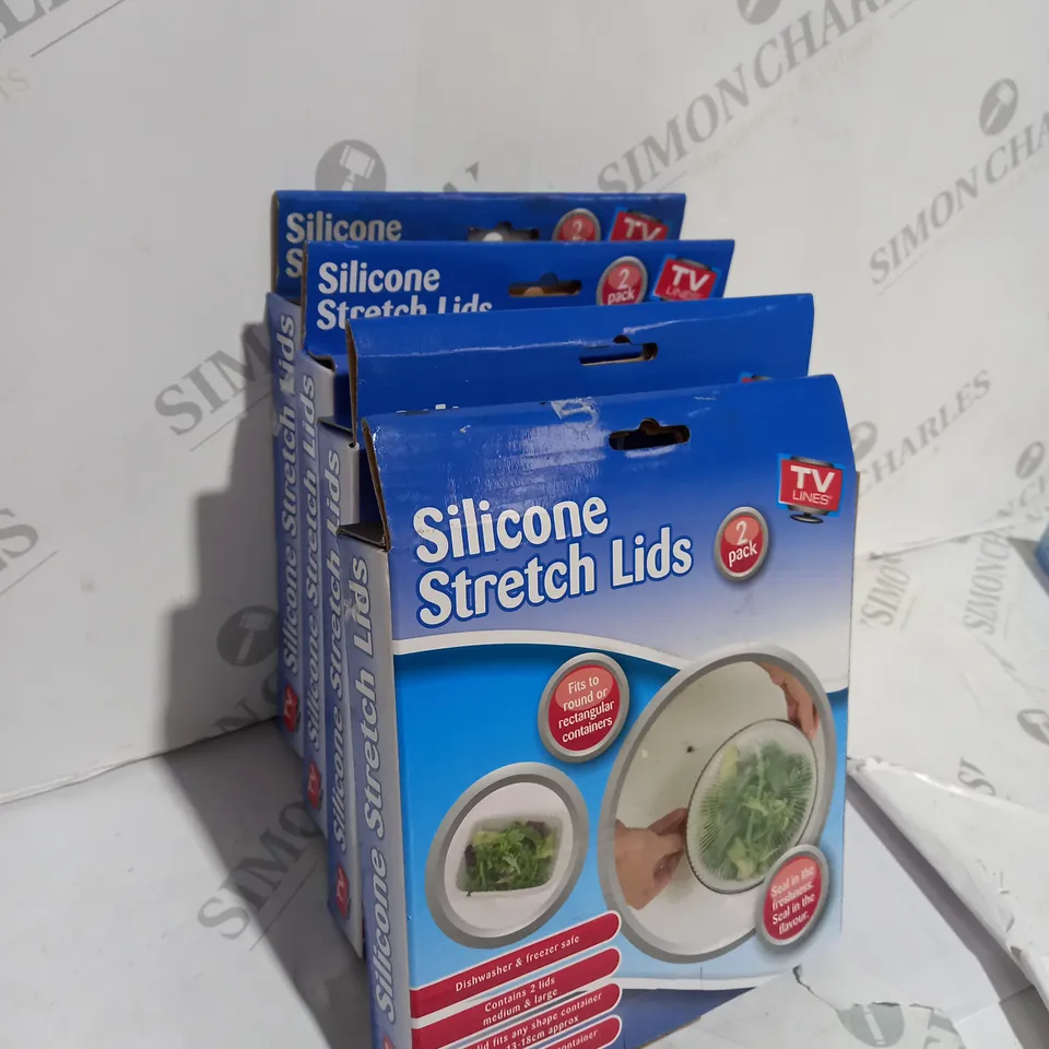 4 X BOXED SILICONE STRETCH LIDS 