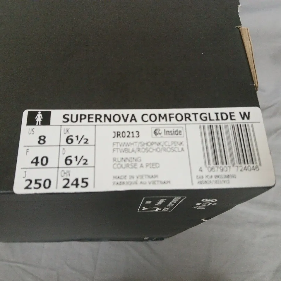 Adidas Supernova Comfort Glide W Running Shoes – White/Pink, UK 6.5 (US 8)