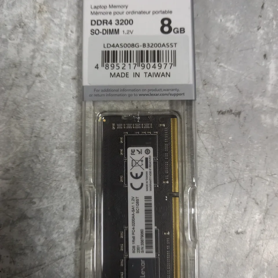 LEXAR DDR4 3200 8GB LAPTOP MEMORY 