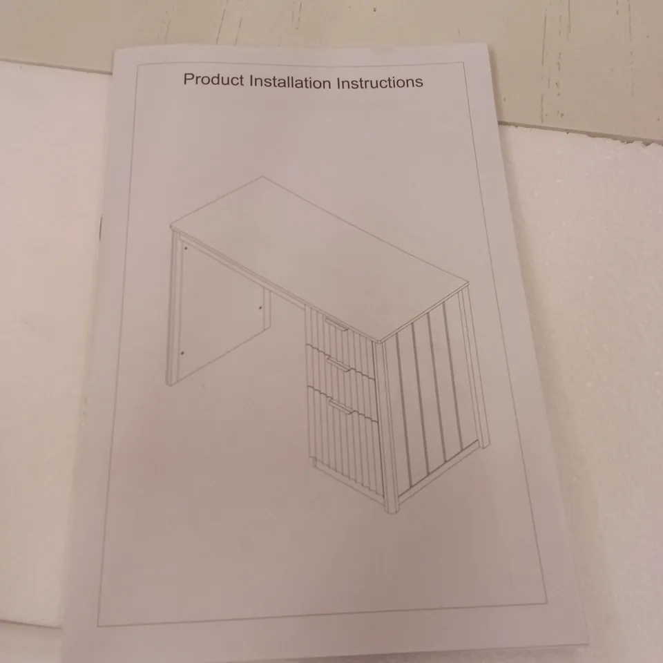 BOXED STORAGE DESK - WHITE (1 BOX)