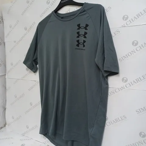 MENS UNDER ARMOUR TOP MEDIUM DARK GREY 