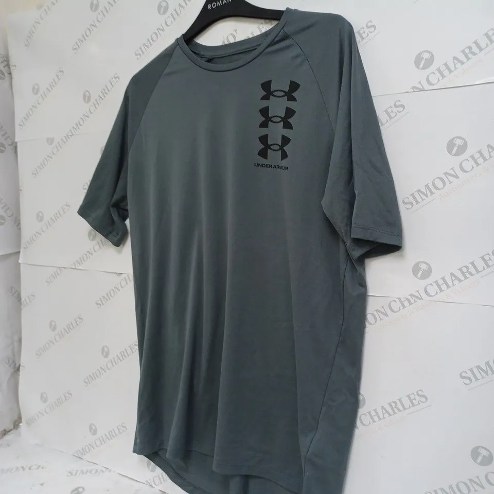 MENS UNDER ARMOUR TOP MEDIUM DARK GREY 