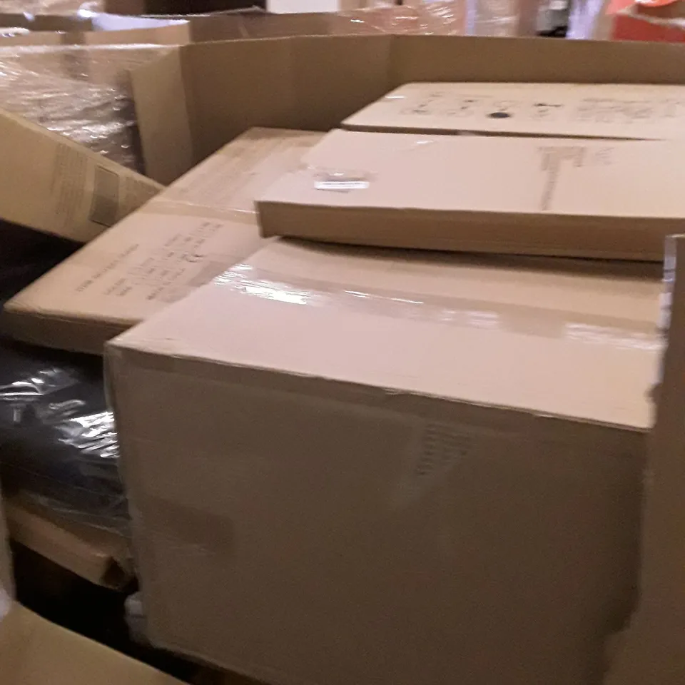 PALLET OF ASSORTED PRODUCTS TO INCLUDE;  AH COAT HANGER- KANCNT LARGE LAUNDRY BASKET- ICE POD EXT