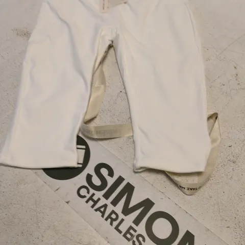 MARS THE LABEL – WHITE LEGGINGS, SIZE 8 (UK) - WOMEN