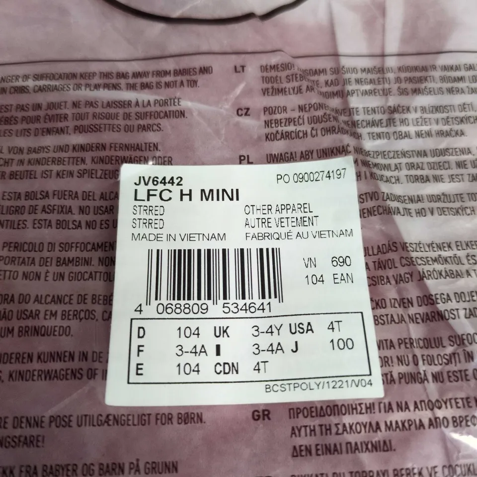 LIVERPOOL FC H25 MINI KIT IN RED - UK 3-4 YRS