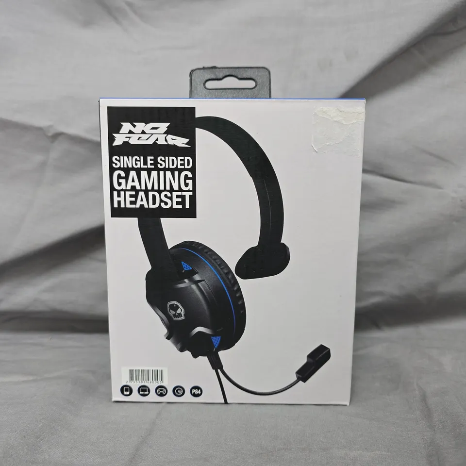 BOXED NO FEAR SINGLE SIDED GAMING HEADSET IN BLACK