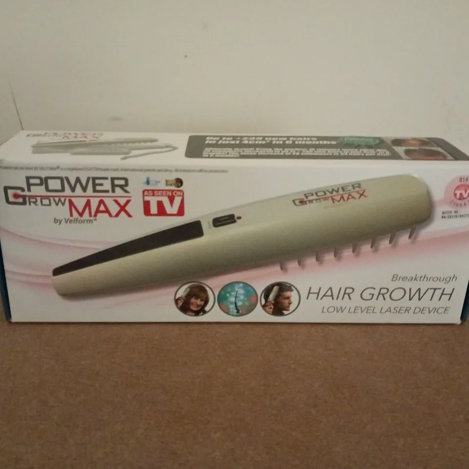BOXED AND SEALED POWER GROW MAX BY VELFORM HAIR GROWTH LOW LEVEL LASER DEVICE