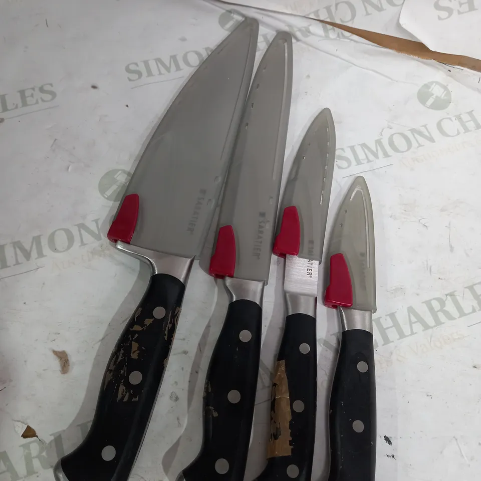 SABATIER 4 PIECE SET EDGEKEEPER SELF SHARPENING KNIVES