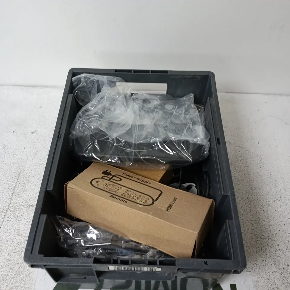 APPROXIMATELY 15 ASSORTED HOUSEHOLD ITEMS INCLUDING ROUTER, TV REMOTE WIRING ETC. 