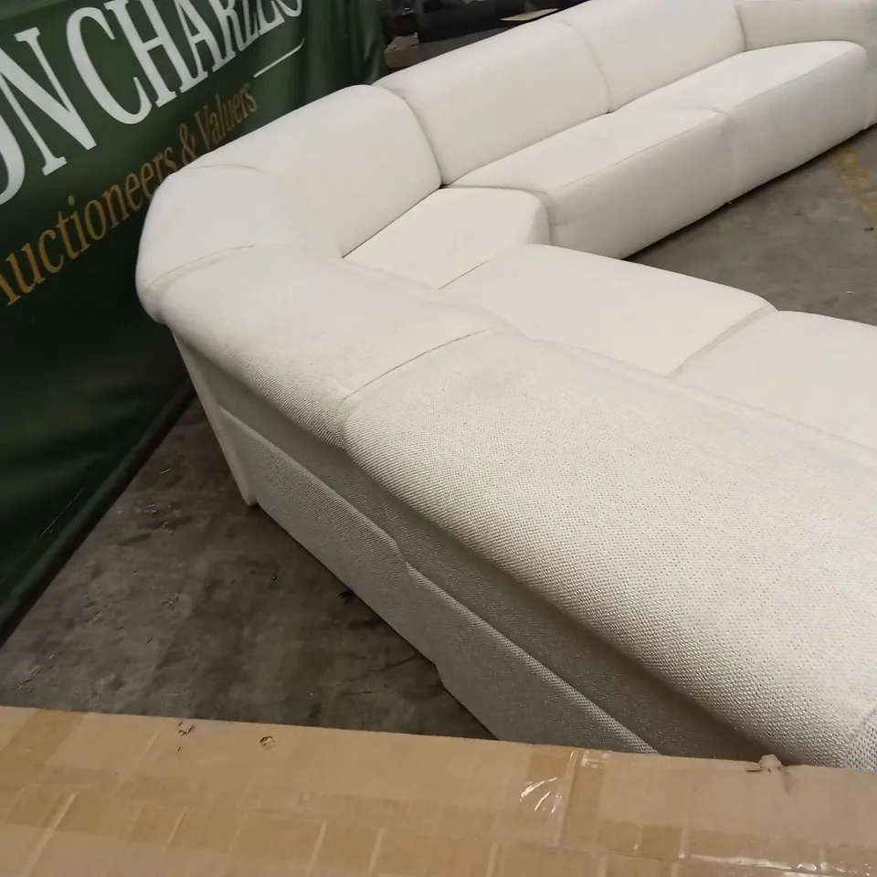QUALITY DESIGNER ITALIAN MADE BEVERLY FABRIC UPHOLSTERED ELECTRIC RECLINING CORNER SOFA