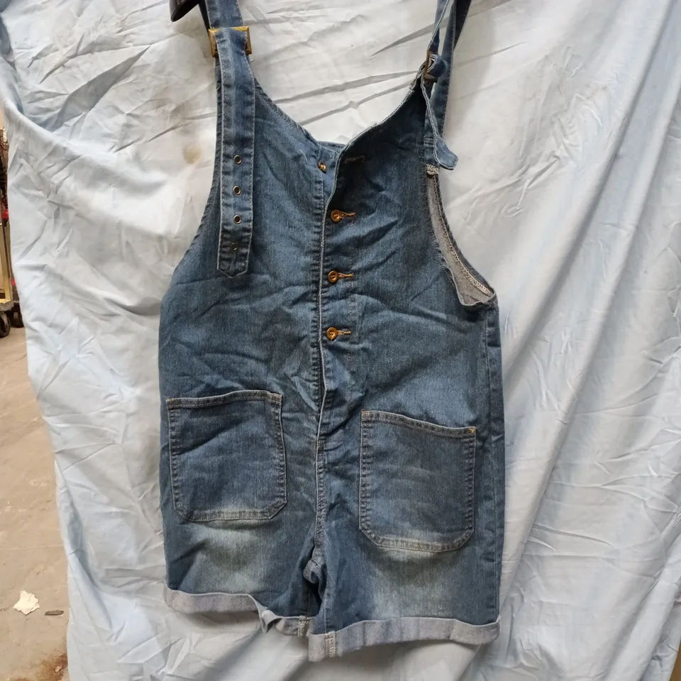 DENIM DUNGAREES/SHORT OVERALLS – BLUE.