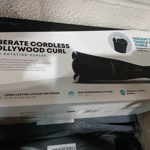 BOXED REVAMP LIBERATE CORDLESS HOLLYWOOD CURL AUTO ROTATING CURLER