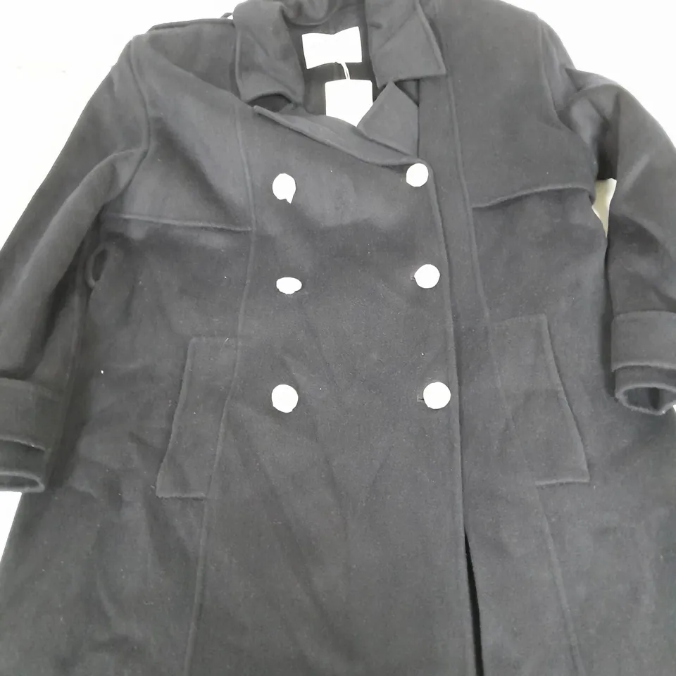 THE FRANKIE SHOP NIKOLA PADDED TRENCH COAT NAVY - SMALL