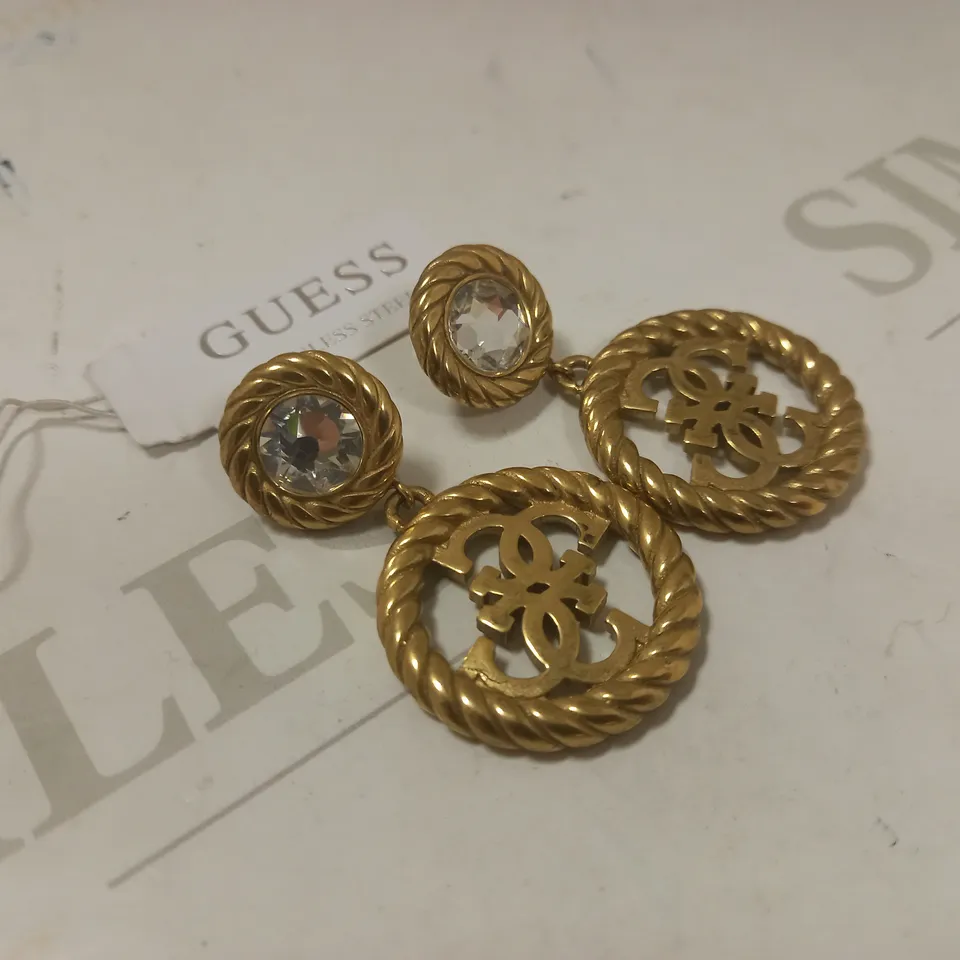 GUESS 4G VINTAGE LADIES DROP EARRINGS RRP £49