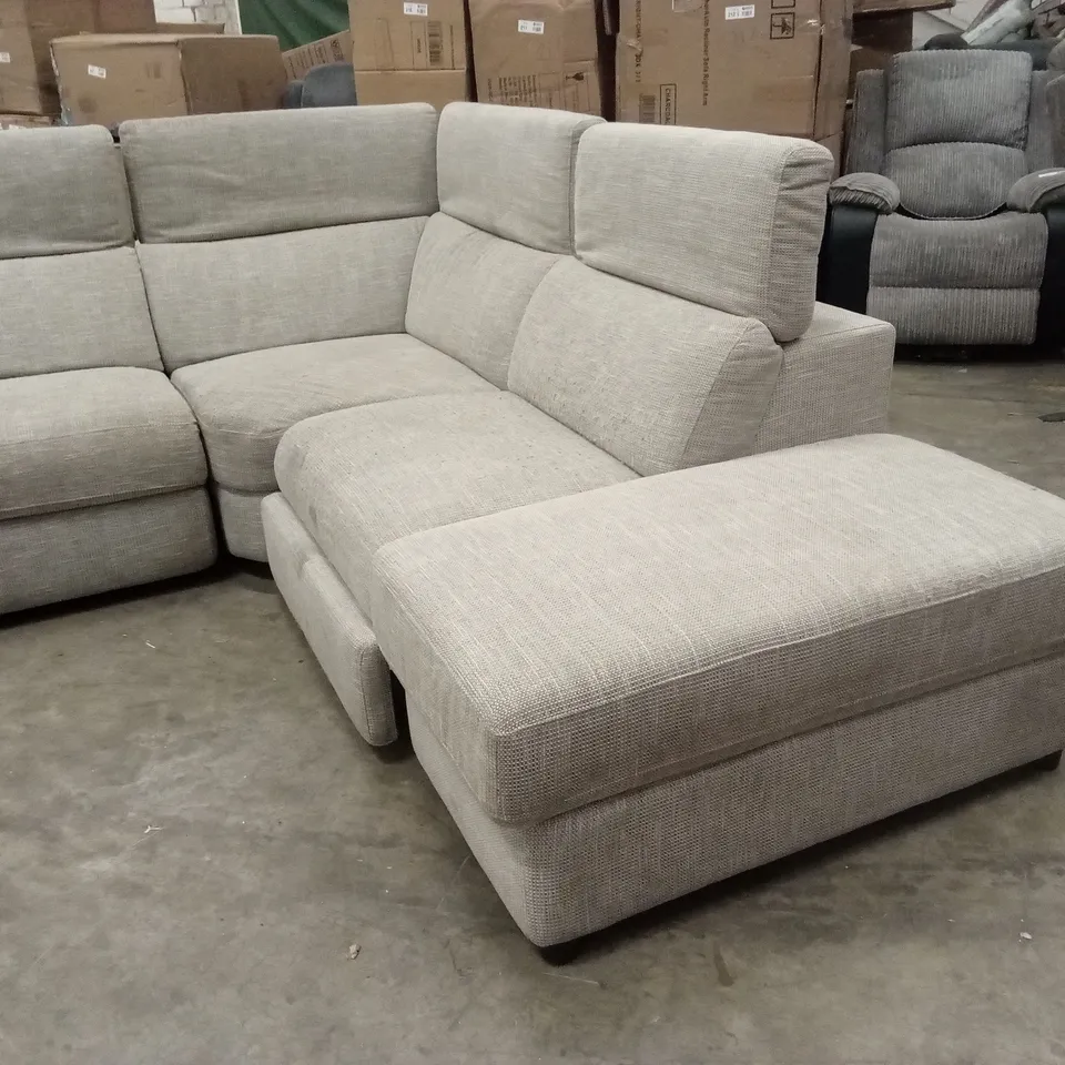 DETROIT FABRIC RIGHT HAND POWER RECLINER CORNER GROUP SOFA WITH CHARGING PORTS AND STORAGE RRP £1999
