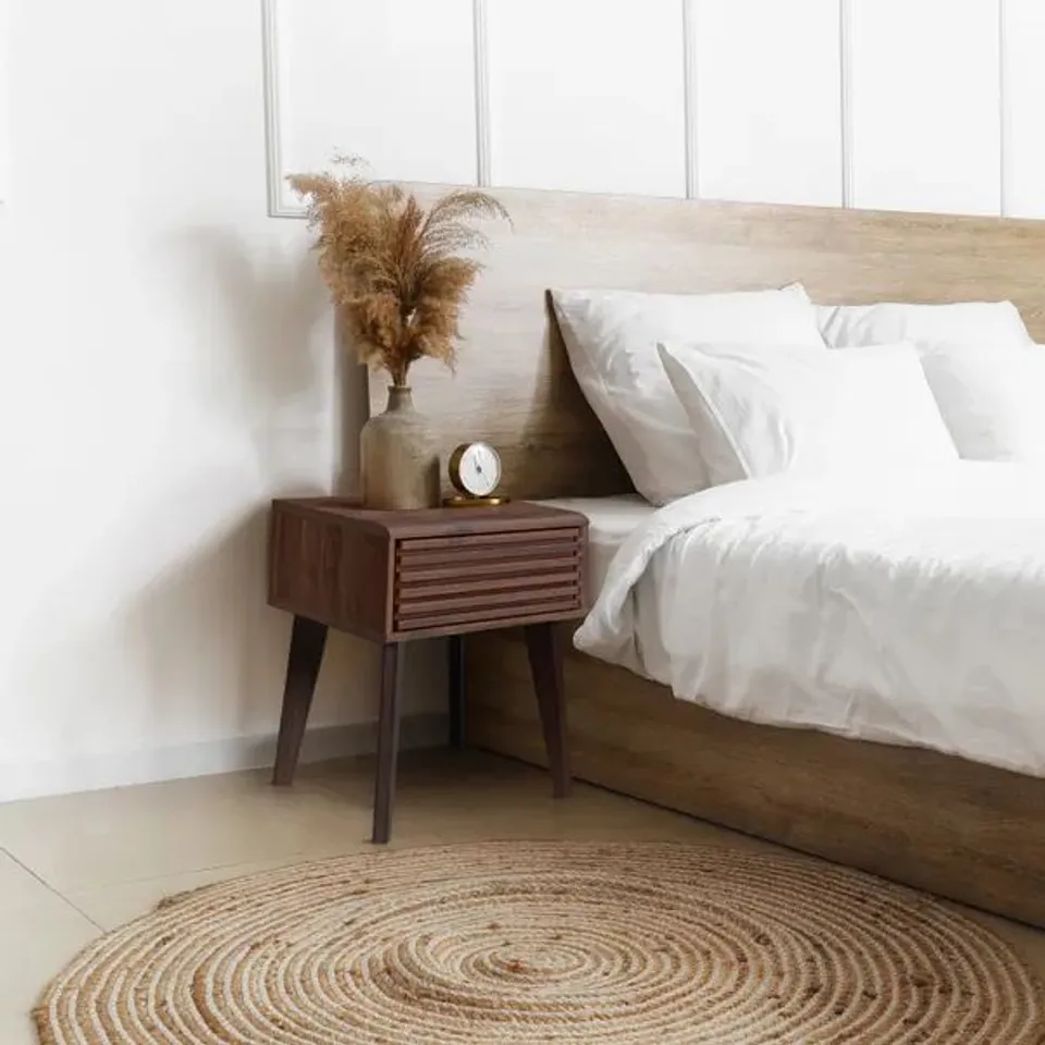 BOXED COPEN SIDE TABLE, WALNUT (1 BOX)