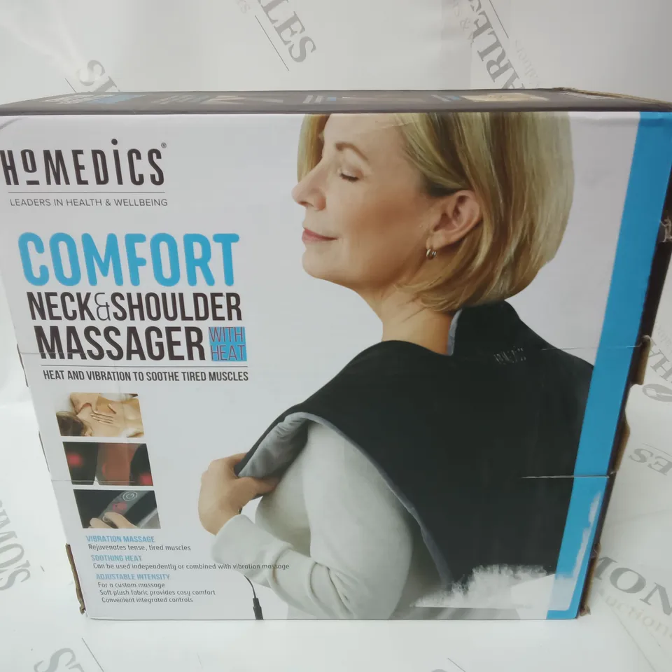 BOXED HOMEDICS COMFORT NECK & SHOULDERS MASSAGER WITH HEAT