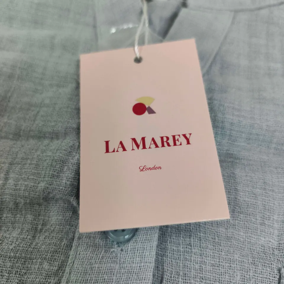LA MAREY LONDON WOMEN'S LONG SLEEVE SHIRT - LIGHT BLUE UK LARGE