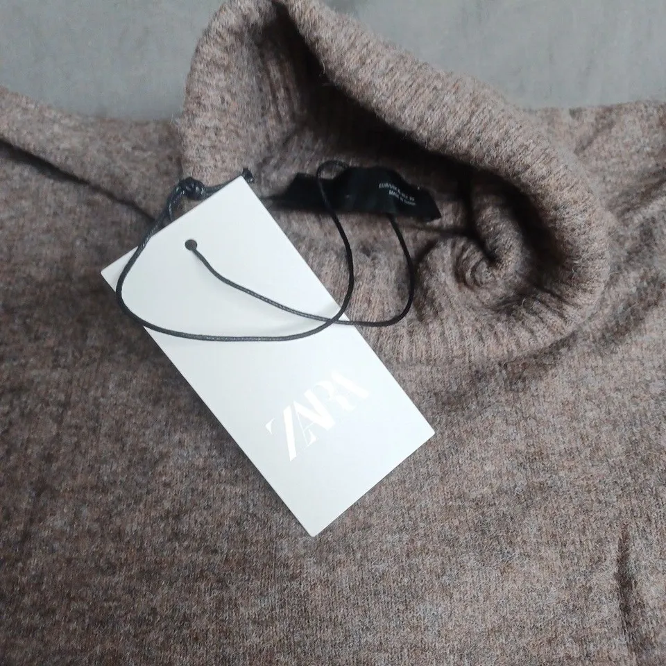ZARA WOMEN’S KNIT JUMPER – TAUPE XS