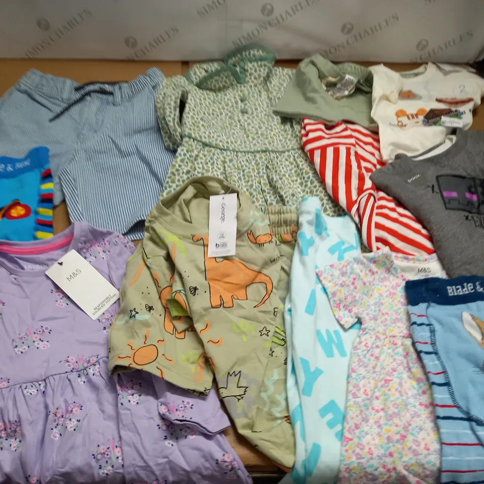 LARGE QUANTITY OF ASSORTED KIDS CLOTHING ITEMS TO INCLUDE M&S, SHEIN AND GEORGE