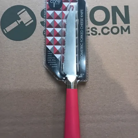 LOT OF 5 BRAND NEW CORE GEOMETRIC FORKED CHEESE KNIFES
