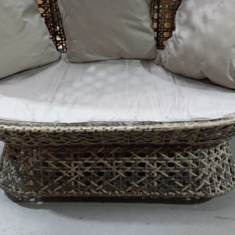 OUTDOOR GARDEN CHAIR IN GREY WITH SET OF CUSHIONS - COLLECTION ONLY