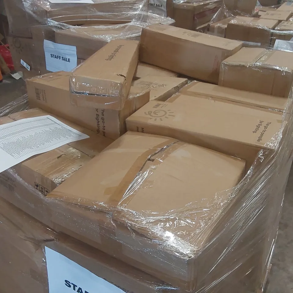 PALLET CONTAINING A VERY LARGE QUANTITY OF ASSORTED LIGHTING ITEMS