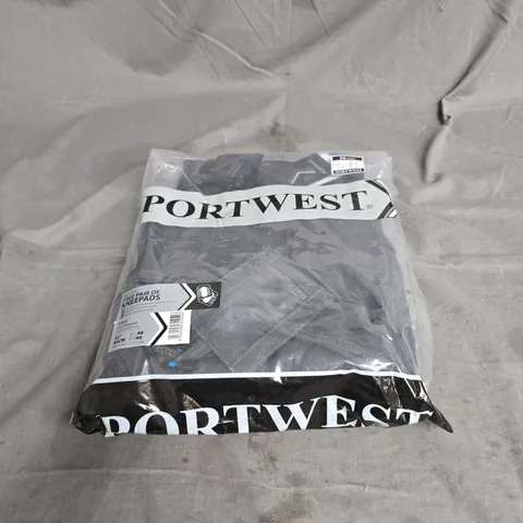 PORTWEST WX3 TROUSERS IN METAL GREY WITH KNEEPADS SIZE 32" SHORT