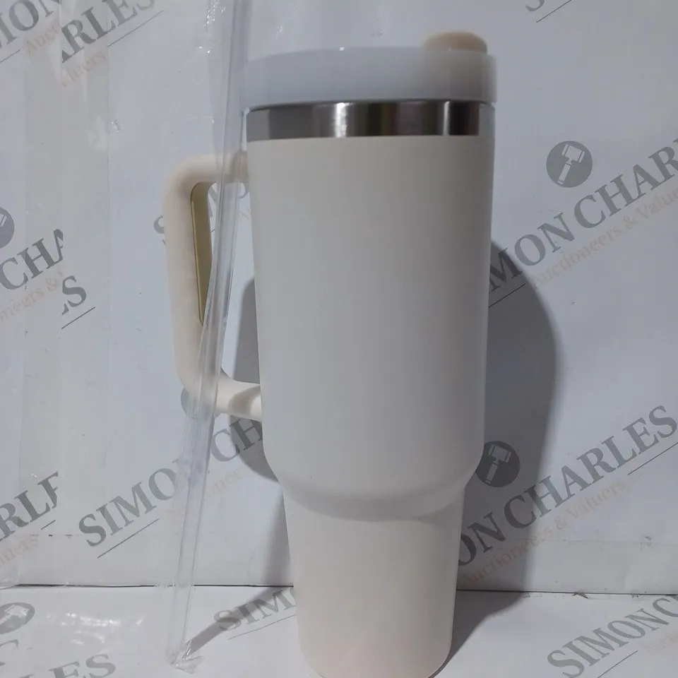 BOXED UNBRANDED STAINLESS STEEL THERMAL DRINK BOTTLE IN BEIGE