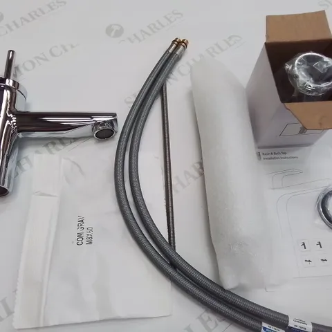 BOXED CALYPSO ELMO TALL M/BASIN BASIN TAP WITH CLICK WASTE IN CHROME - 235X155X135MM