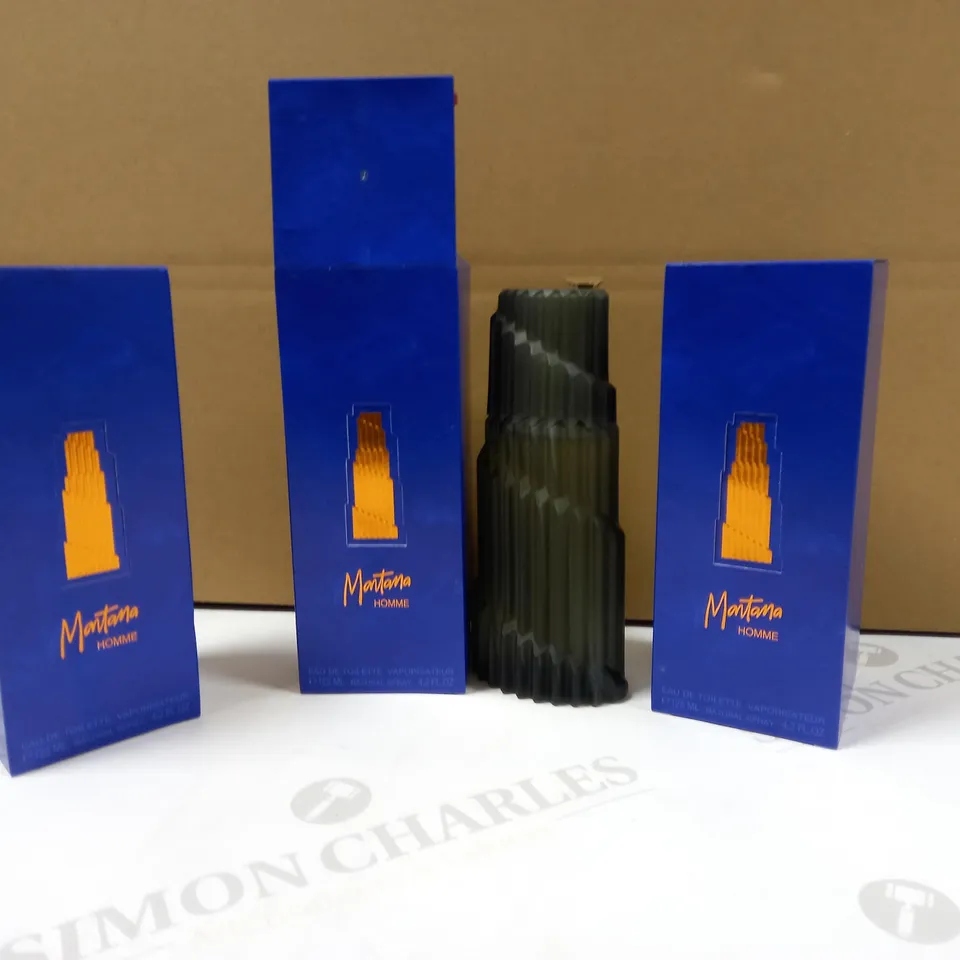 LOT OF APPROX 3 MONTANA HOMME EAU DE TOILETTE NATURAL SPRAY - 125ML