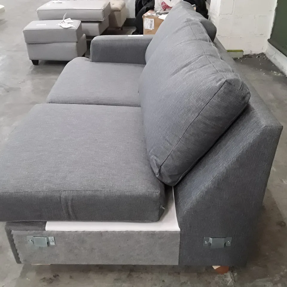 QUALITY DESIGNER ASHWELL LHF CHAISE SOFA - TIMBERWOLF FABRIC  