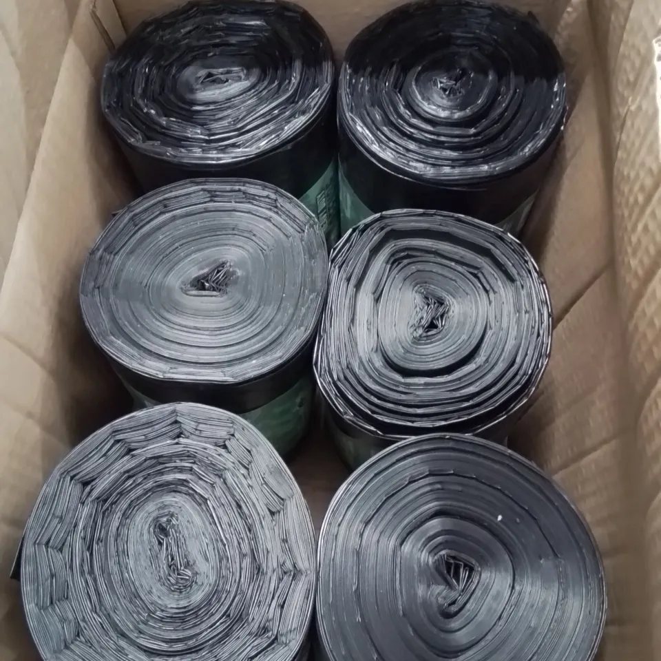 BOX CONTAINING 6 ROLLS OF HEAVY DUTY REFUSE SACKS