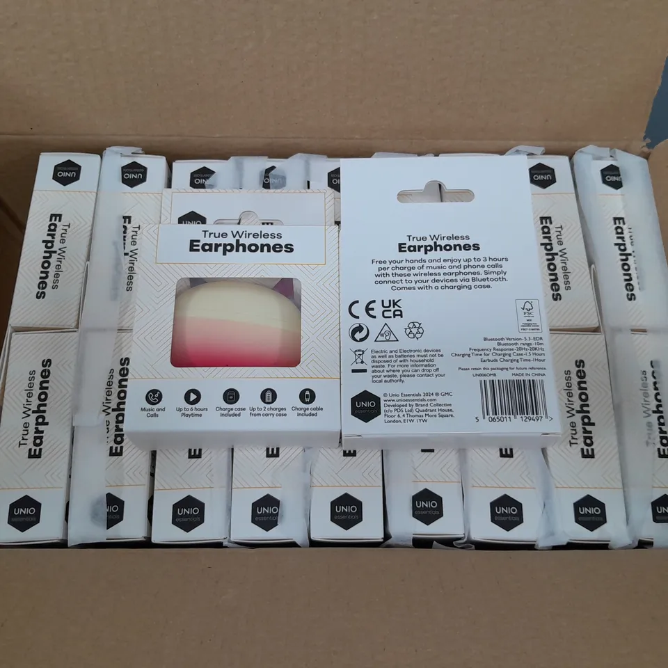 LOT OF 20 BRAND NEW BOXED TRUE WIRELESS EARPHONES - OMBRE