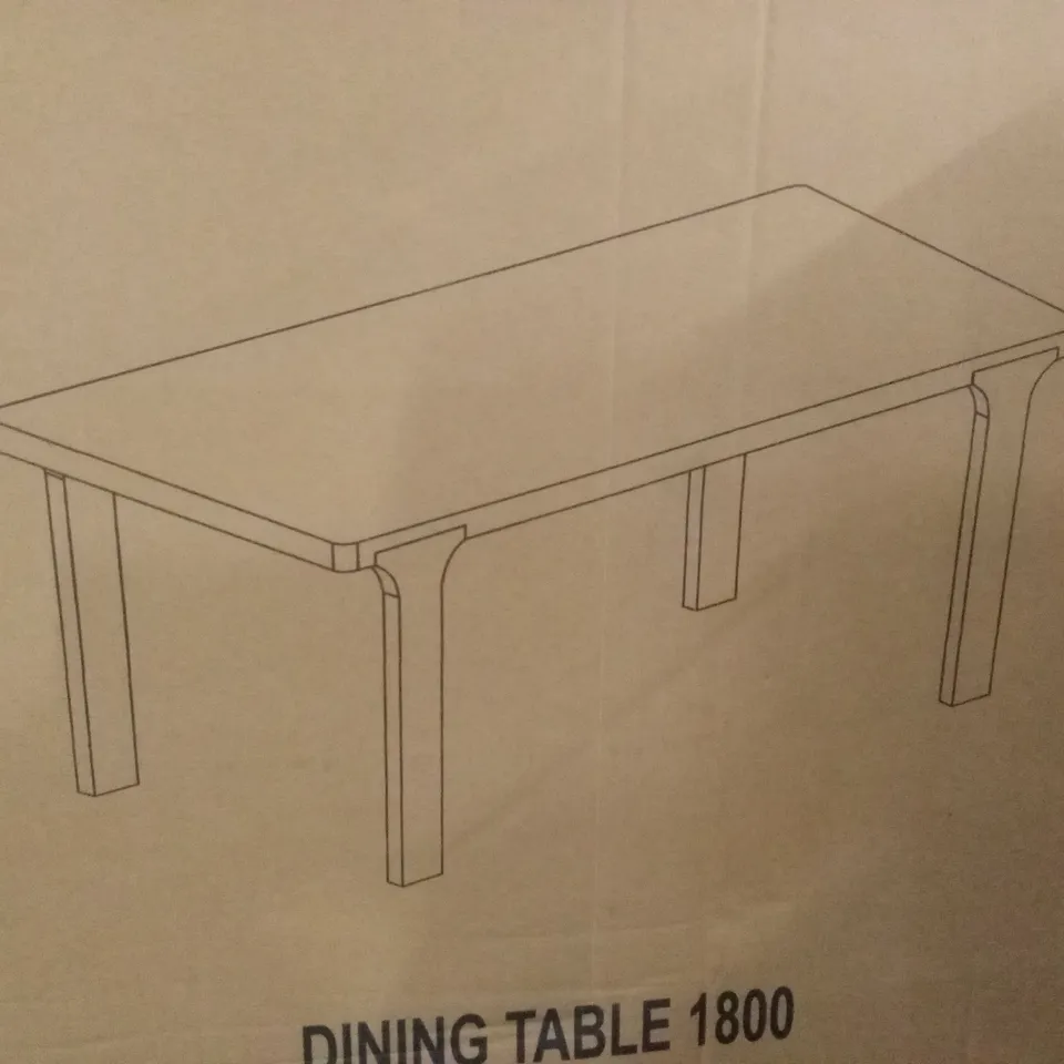 BOXED DINING TABLE - CARAMEL WALNUT EFFECT (2 BOXES)