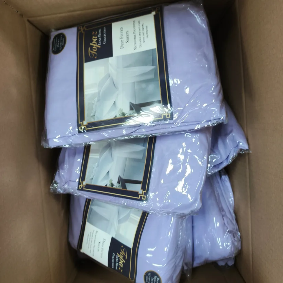 APPROXIMATELY 15 TOPAZ LUXE HOME COLLECTION DEEP FITTED SHEETS - DOUBLE