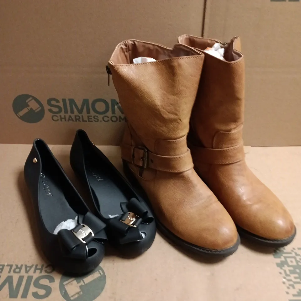 APPROXIMATELY 10 ASSORTED PAIRS OF FOOTWEAR PRODUCTS IN VARIOUS STYLES & SIZES 